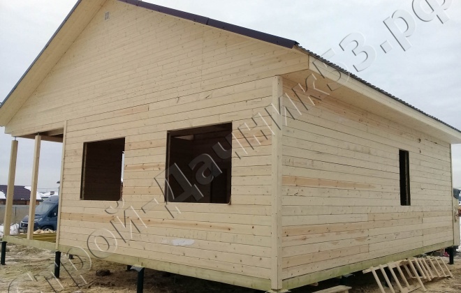 4 Брусовой дом ОД–11. 9×9, 81 м², Московская область, Чеховский район, д. Большое Петровское (2)